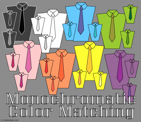 Dassen en hemden met monochromatische kleuren